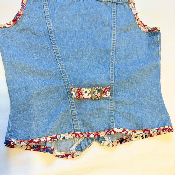 Paris Blues Original Denim Vest Boho Floral – Size M - Picture 4 of 8